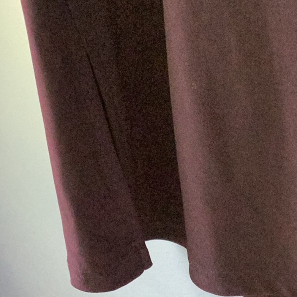 SYMPLI Deep V Neck Tunic with 3/4 Sleeve Eggplant Size 6 - Picture 3 of 8